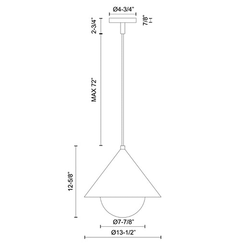 Alora Mood PD485214 Remy 1-lt 14" Pendant