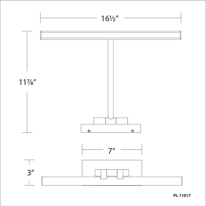 dweLED PL-11017 Reed 17" LED Picture Light