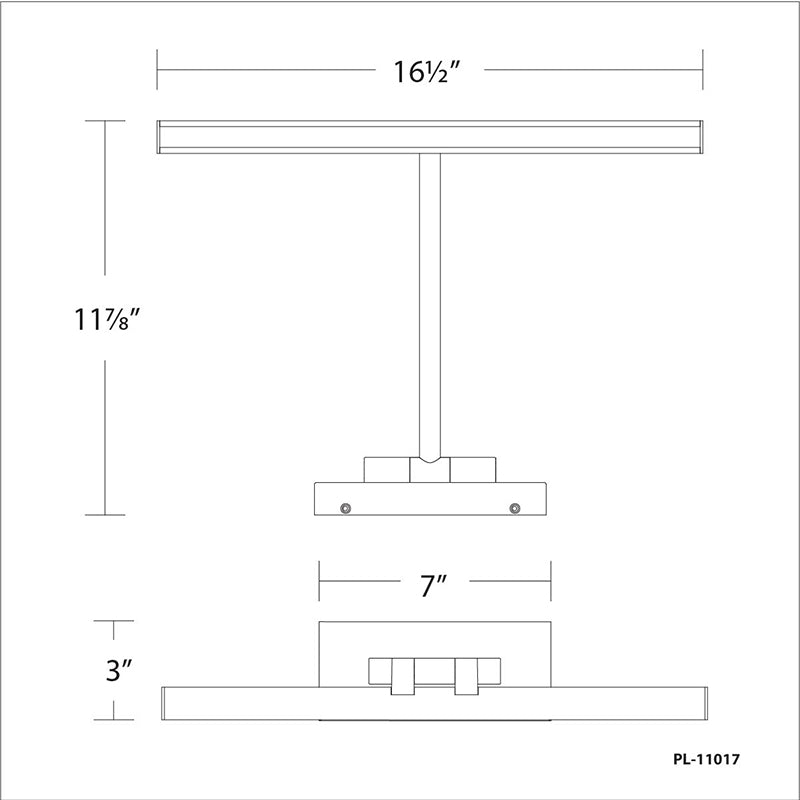 dweLED PL-11017 Reed 17" LED Picture Light