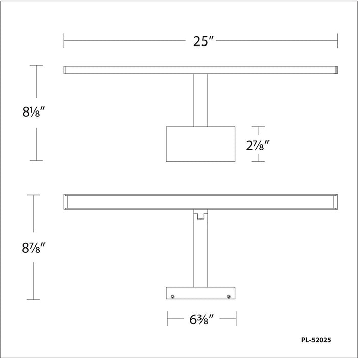 dweLED PL-52025 Uptown 25" LED Picture Light