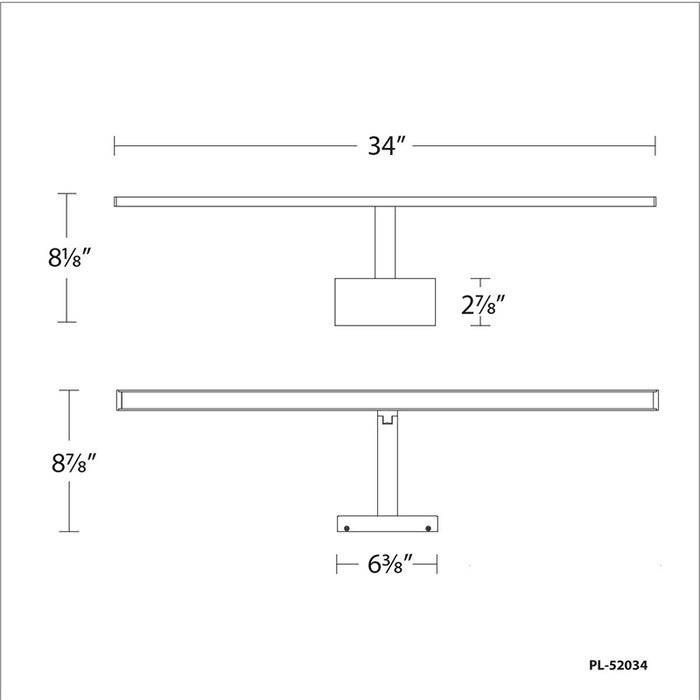 dweLED PL-52034 Uptown 34" LED Picture Light