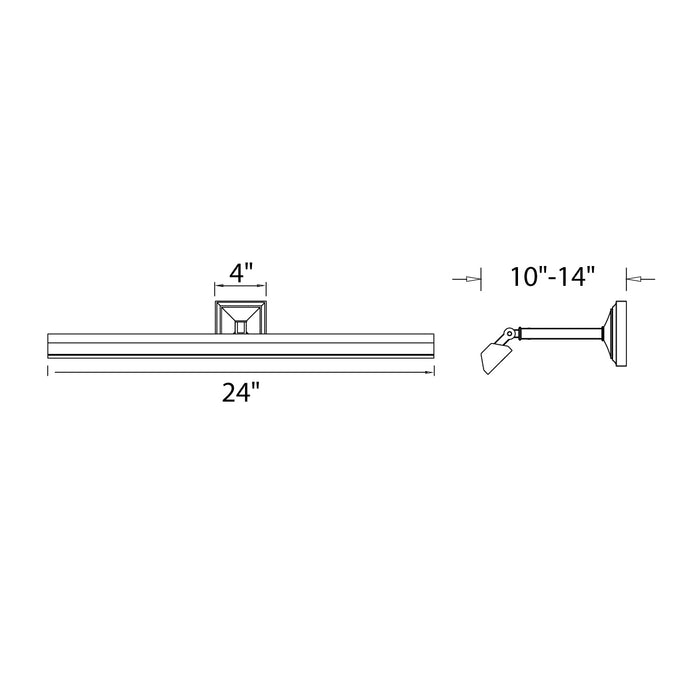 WAC PL-LED24 Hemmingway 24” LED Picture Light - LBC Lighting