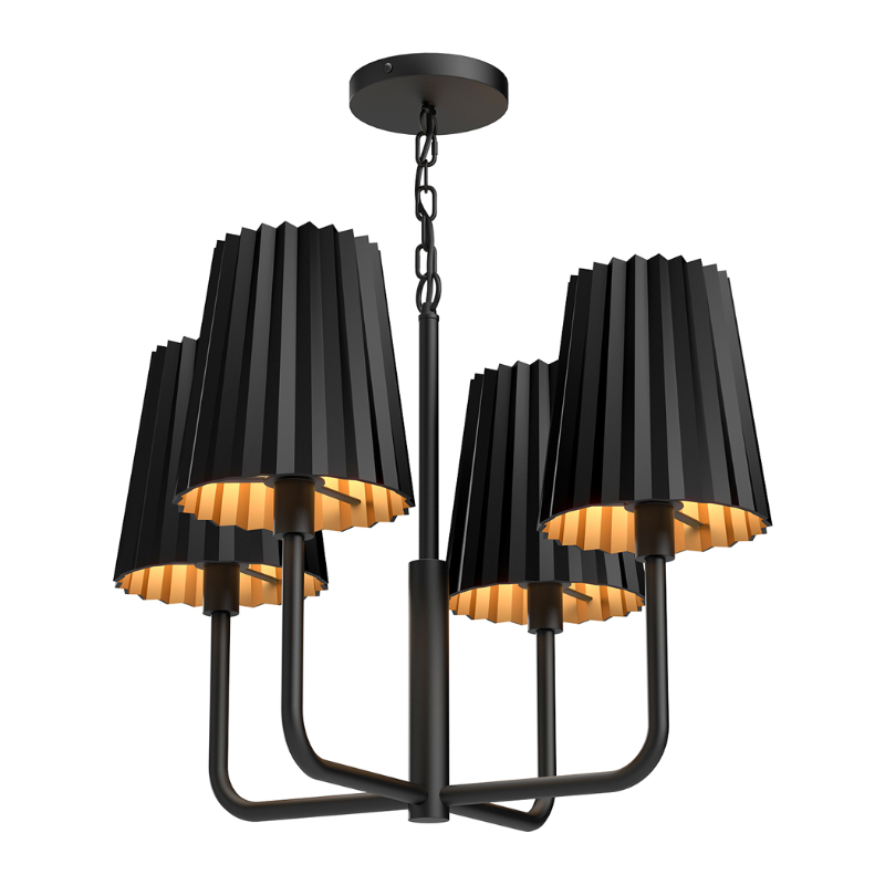 Alora Mood CH528423 Plisse 4-lt 23" Chandelier
