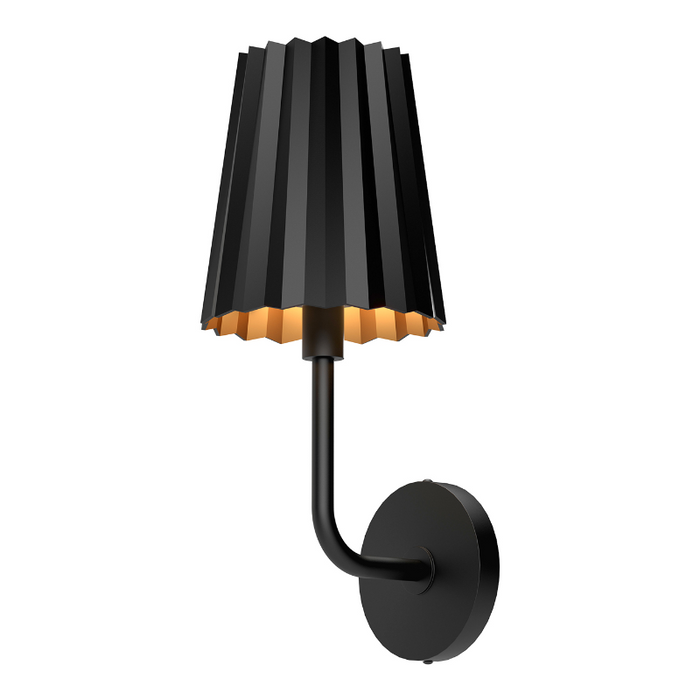 Alora Mood WV528007 Plisse 1-lt 17" Tall Wall Sconce