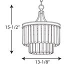 Progress P2325 Glimmer 3-lt 13" Convertible Semi-Flush