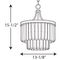 Progress P2325 Glimmer 3-lt 13" Convertible Semi-Flush