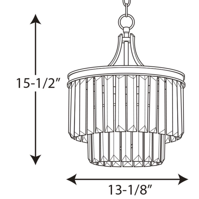 Progress P2325 Glimmer 3-lt 13" Convertible Semi-Flush