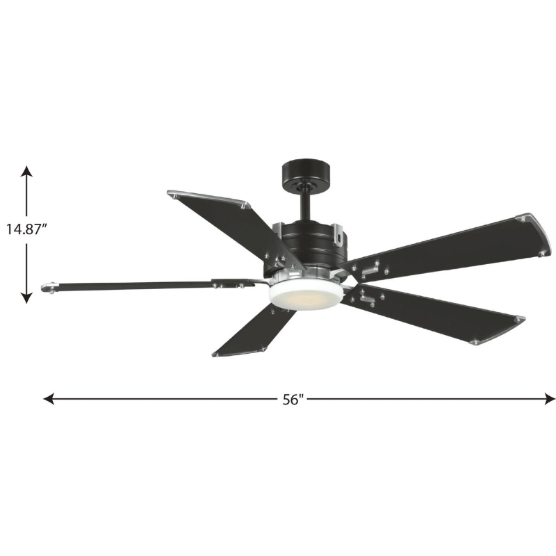 Progress P250021 Glenfalls 56" Ceiling Fan with LED Light Kit