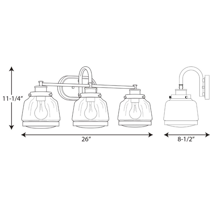 Progress P300082 Judson 3-lt 26" Vanity