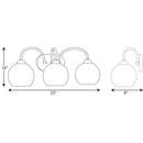 Progress P300086 Carisa 3-lt 25" Bath Vanity Light