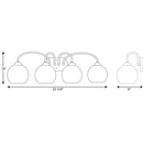 Progress P300087 Carisa 4-lt 33" Bath Vanity Light