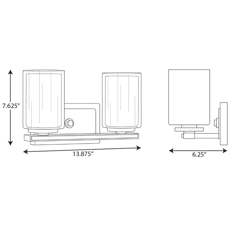 Progress P300216 Mast 2-lt 14" Vanity