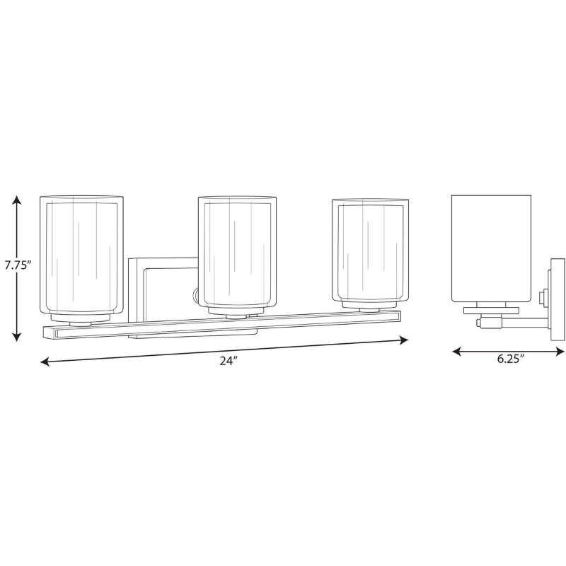 Progress P300217 Mast 3-lt 24" Vanity