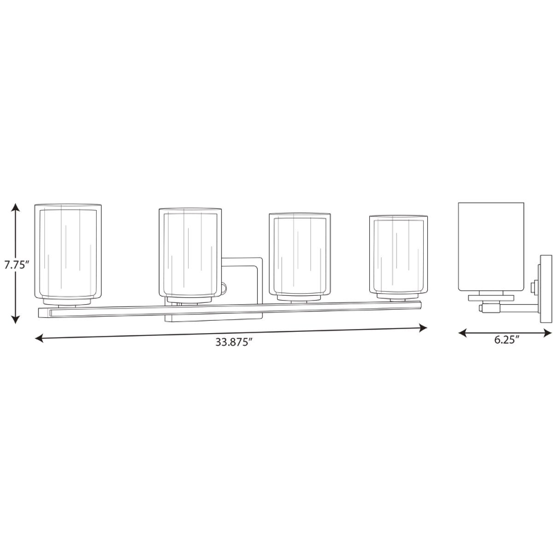 Progress P300218 Mast 4-lt 34" Vanity