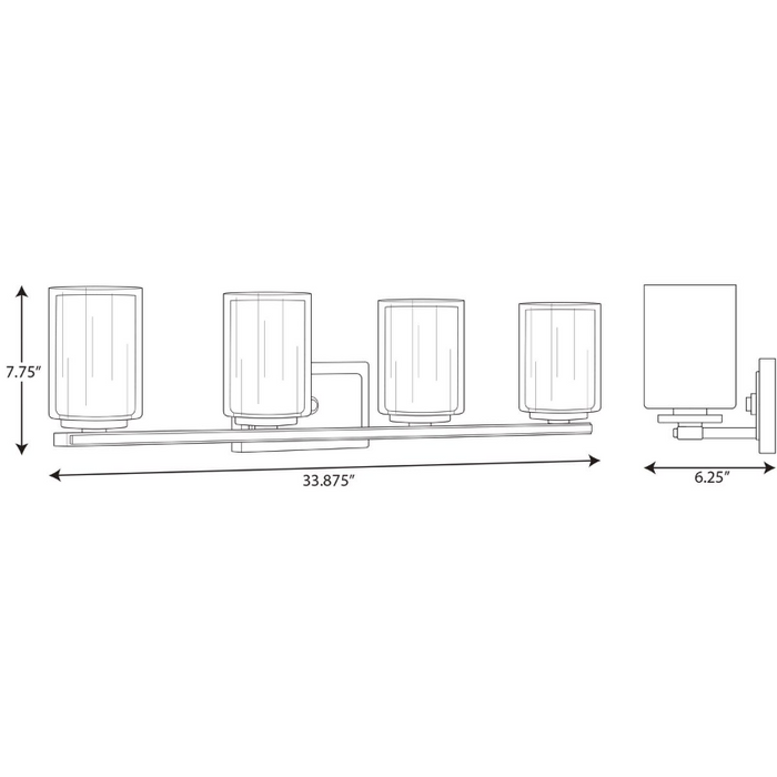 Progress P300218 Mast 4-lt 34" Vanity