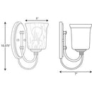 Progress P300253 Bowman 1-lt 10" Tall Bath Vanity Light