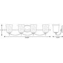 Progress P300256 Bowman 4-lt 34" Bath Vanity Light