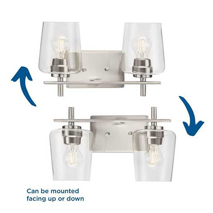 Progress P300361 Calais 2-lt 15" Bath Vanity Light