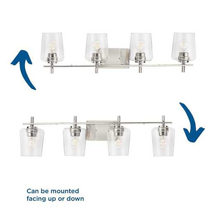 Progress P300363 Calais 4-lt 34" Bath Vanity Light