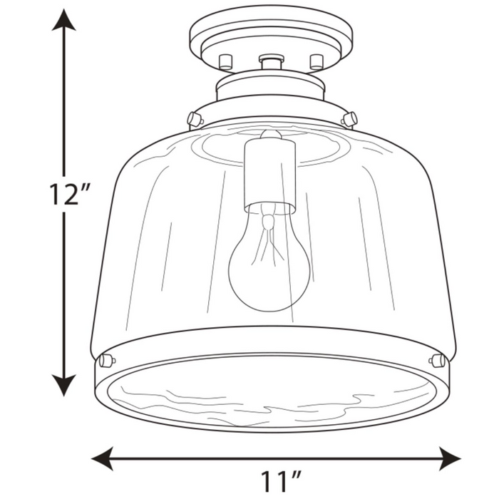 Progress P350074 Judson 1-lt 11" Flush Mount