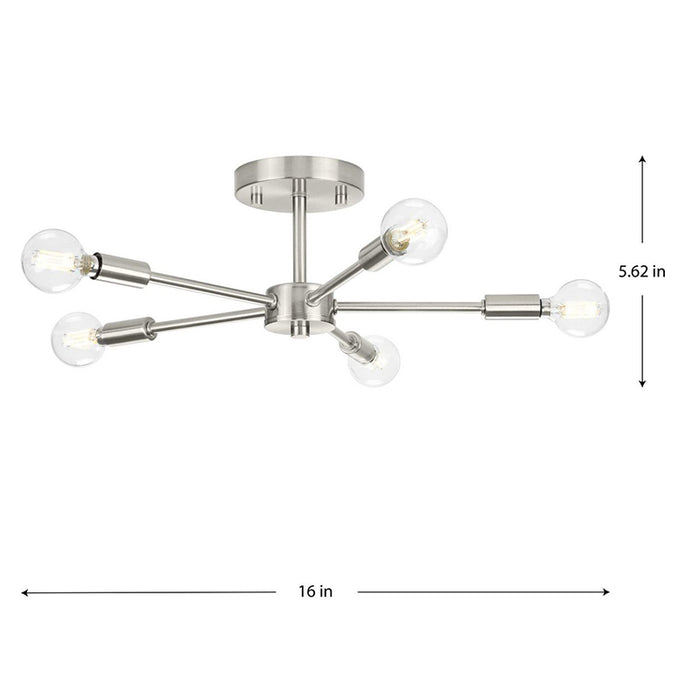 Progress P350219 Delayne 5-lt 16" Semi-Flush Mount