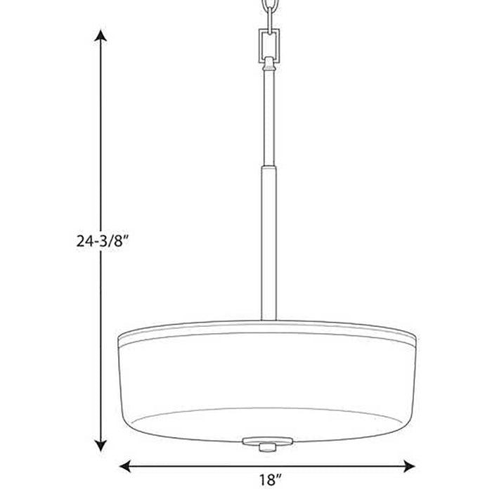 Progress P3846 Alexa 3-lt 18" Foyer Pendant