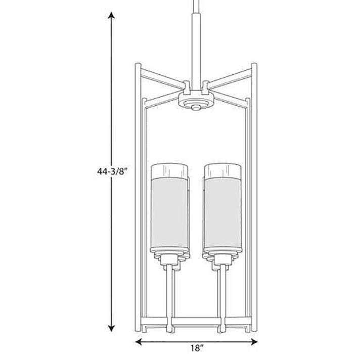 Progress P3977 Alexa 4-lt 18" Foyer Pendant