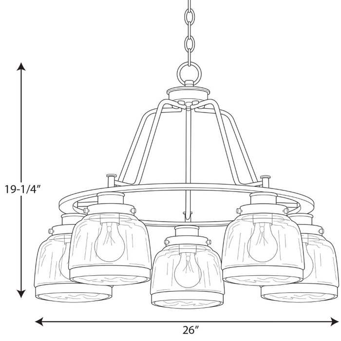 Progress P400058 Judson 5-lt 26" Chandelier