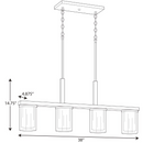 Progress P400190 Mast 4-lt 38" Linear Chandelier