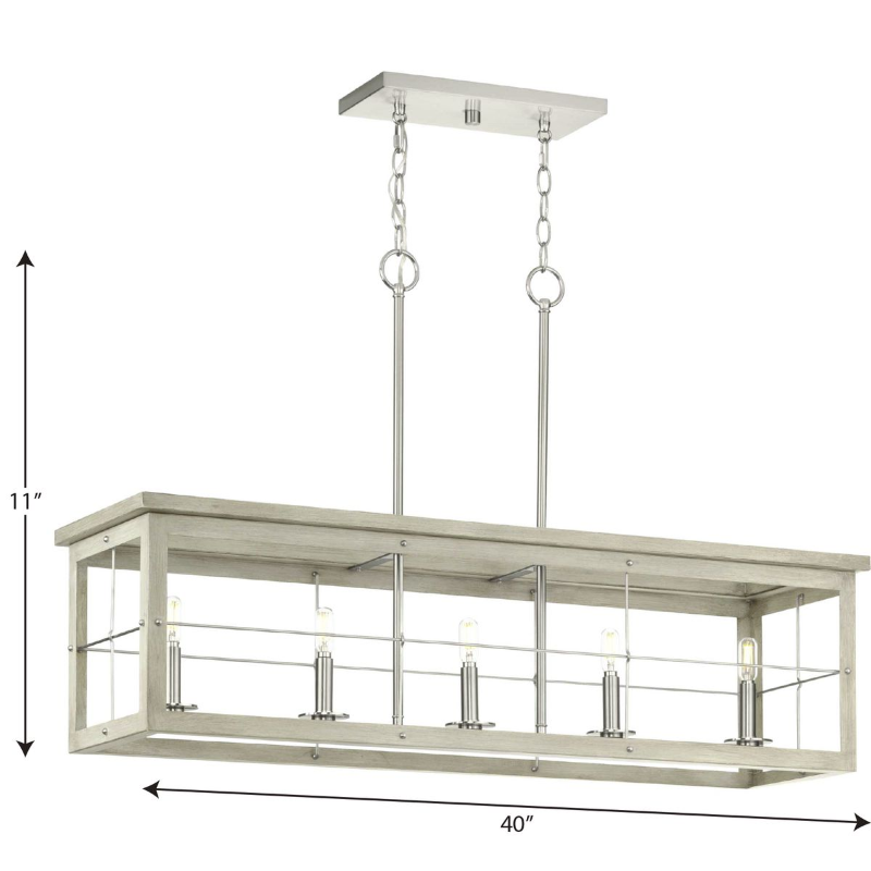 Progress P400254 Hedgerow 5-lt 40" Island Chandelier