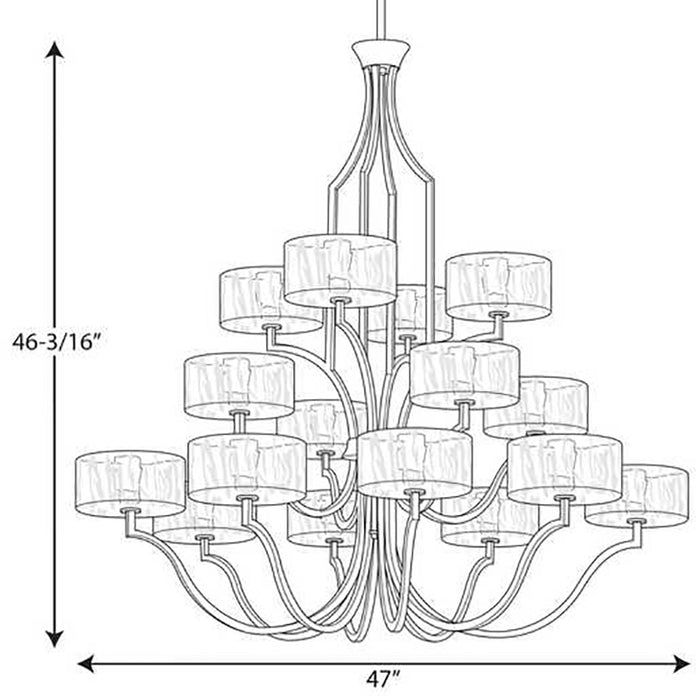 Progress P4685 Caress 16-lt 47" Chandelier