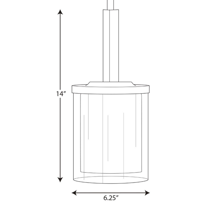 Progress P500192 Mast 1-lt 6" Pendant