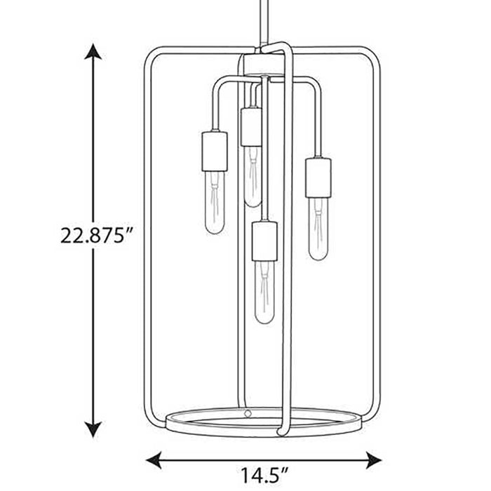 Progress P500224 Bonn 4-lt 15" Pendant