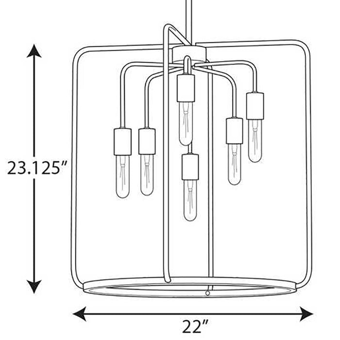 Progress P500225 Bonn 6-lt 22" Pendant