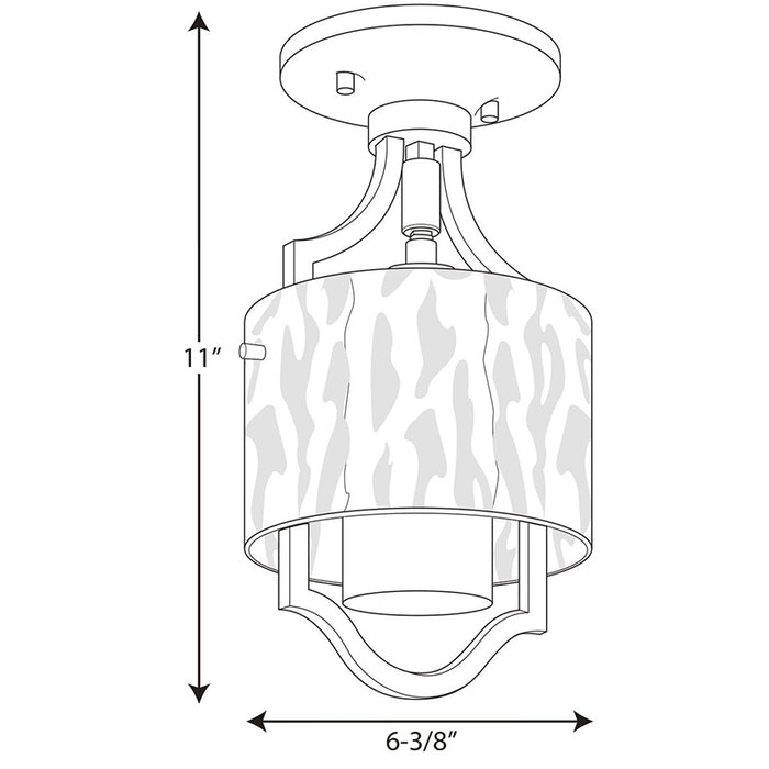 Progress P5044 Caress 1-lt 6" Pendant