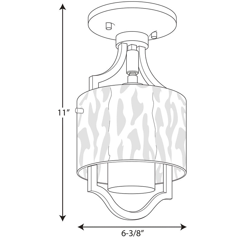 Progress P5044 Caress 1-lt 6" Pendant