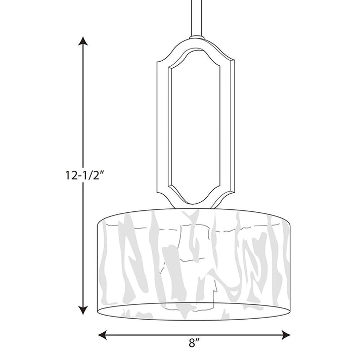 Progress P5306 Caress 1-lt 8" Pendant