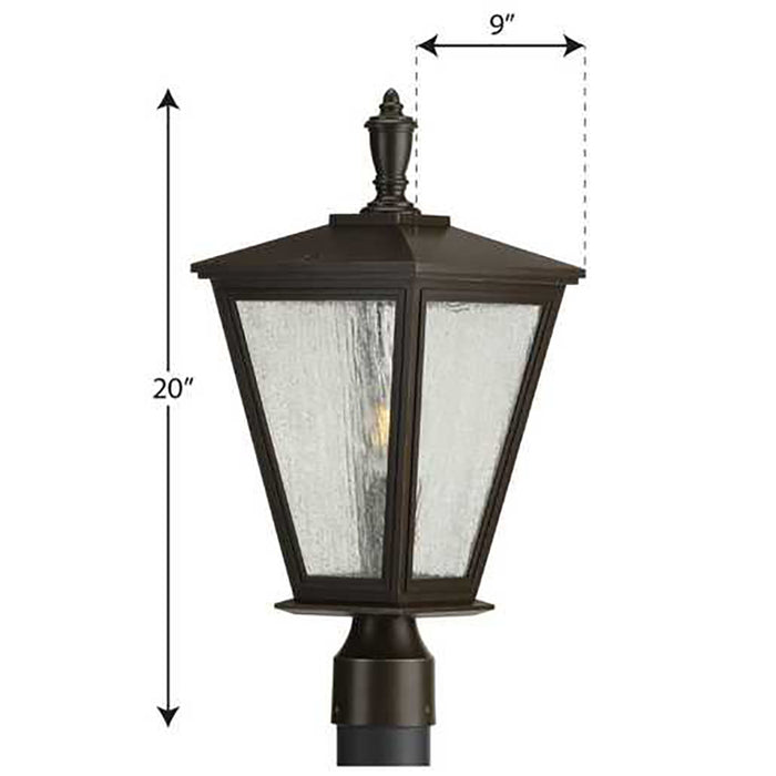 Progress P540039 Cardiff 1-lt 20" Tall Outdoor Post Lanter with DURASHIELD