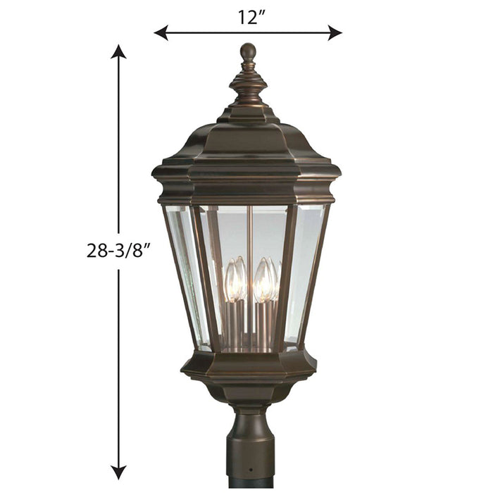 Progress P5474 Crawford 4-lt 28" Tall Outdoor Post Lantern