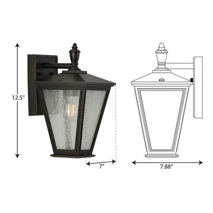 Progress P560166 Cardiff 1-lt 13" Tall Outdoor Wall Lantern with DURASHIELD