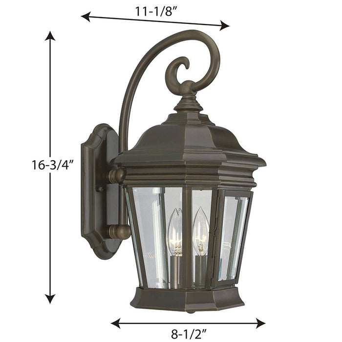 Progress P5671 Crawford 2-lt 17" Tall Outdoor Wall Lantern