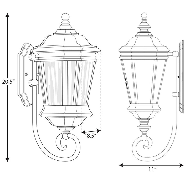 Progress P6631 Crawford 1-lt 21" Tall Outdoor Wall Lantern