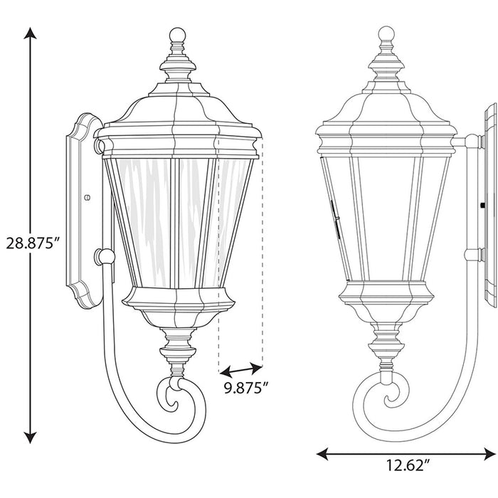 Progress P6632 Crawford 1-lt 29" Tall Outdoor Wall Lantern