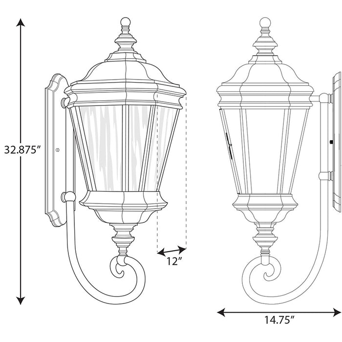 Progress P6633 Crawford 1-lt 33" Tall Outdoor Wall Lantern