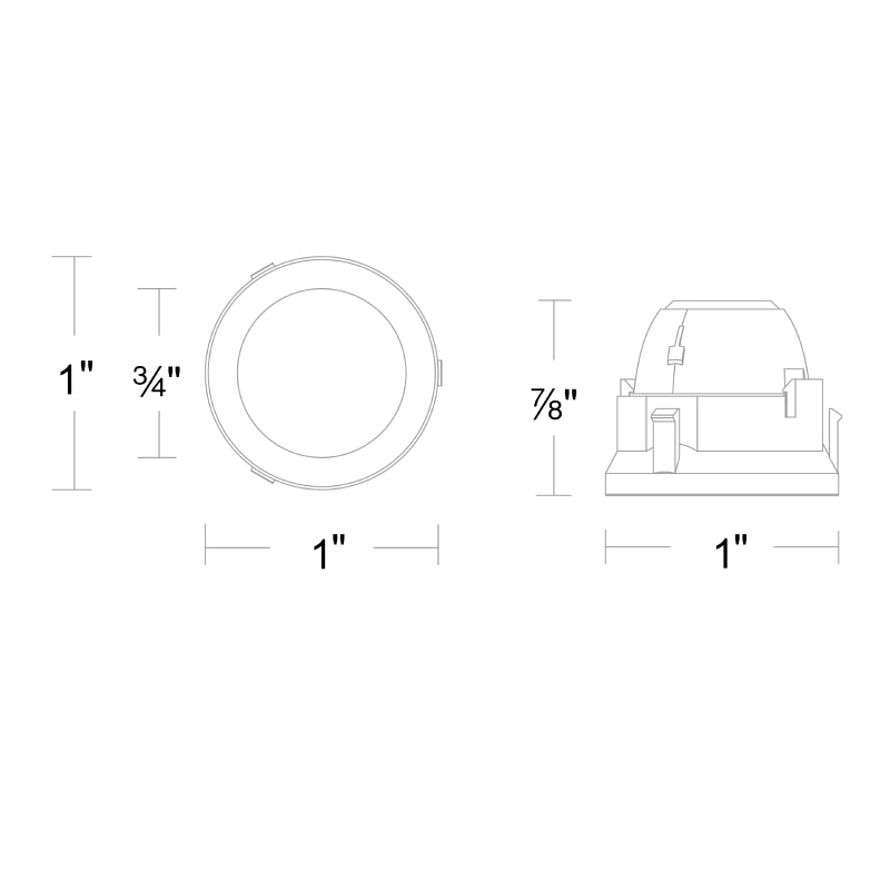 WAC R1ARDL Aether Atomic 1" Round Downlight Trimless