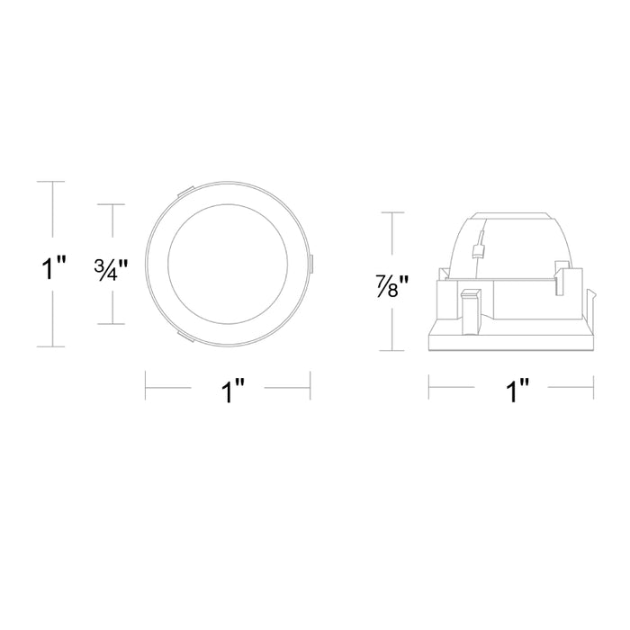 WAC R1ARDL Aether Atomic 1" Round Downlight Trimless