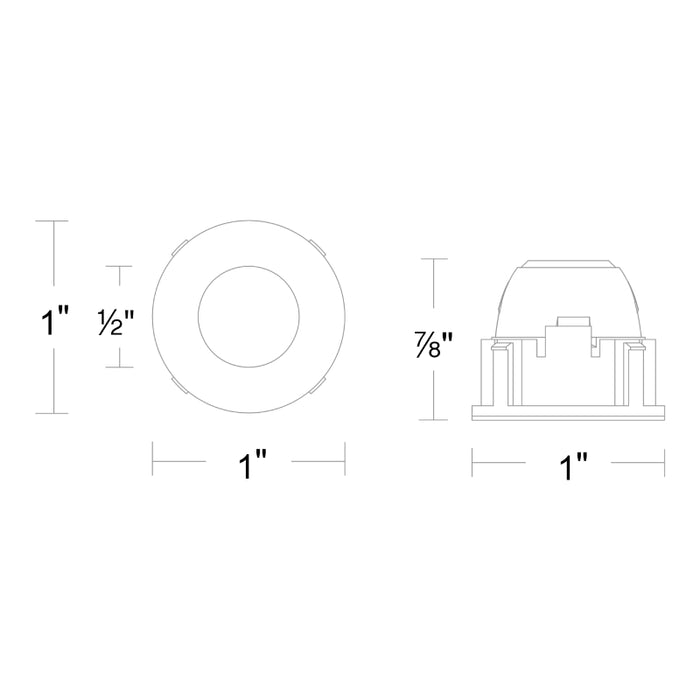 WAC R1ARPL Aether Atomic 1" Round Pinhole Trimless