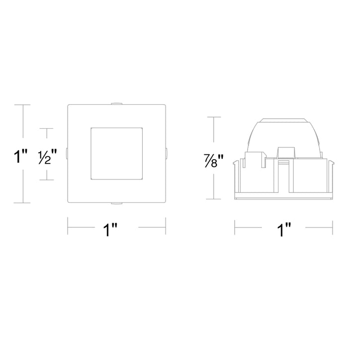 WAC R1ASPL Aether Atomic 1" Square Pinhole Trimless