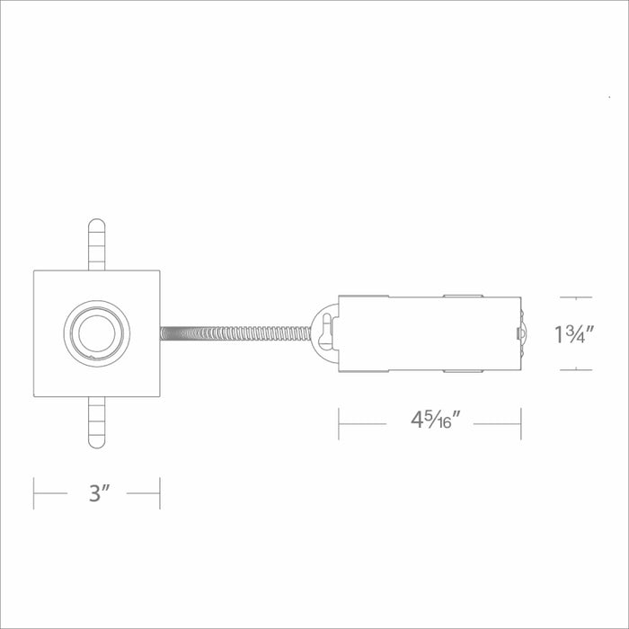 WAC R1BSA-08 Ocularc 1.0 8W 1" Square 0°-20° Adjustable Downlight