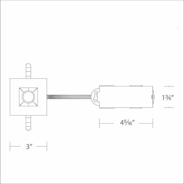 WAC R1BSD-08 Ocularc 1.0 8W 1" Square Open Reflector